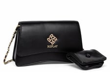 Replay women's shoulder bag with chain detail, black (Black 098), one size