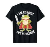 I Am A Conduit For Nonsense Frog Red Cape Animals Love Funny T-Shirt