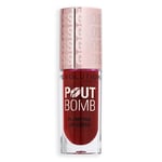 Revolution Beauty, Pout Bomb Plumping Lip Gloss, High-Shine for Glossy, Fuller & Plump Lips with Hyaluronic Acid & Peptides, Vegan & Cruelty-Free, Light Mauve