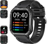 Montre Connectée Homme,Montre Militaire Homme Avec Appels Bluetooth,Montre Connecter Etanche Ip68 Moniteur De Fréquence Cardiaque Sommeil Spo2 Calories,Montre Podometre Pour Android Ios