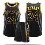 #24 Kobe Bryant Baskettröja Set Lakers Uniform för Barn Vuxna - Svart Z X 30 (155-160CM)