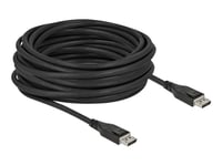 Delock - Displayport-Kabel - Displayport (Hann) Til Displayport (Hann) - Displayport 1.4 - 10 M - Aktiv, 8 K 60 Hz (7680 X 4320) Støtte, 5 K 120 Hz (5120 X 2880) Støtte, 4 K 240 Hz (3840 X 2160) Støtte - Svart