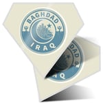 2 x Diamond Stickers 7.5 cm - Iraq Baghdad Blue Travel  #7444