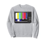 No Signal 70s 80s Television Screen Retro Vintage Funny TV Sweatshirt