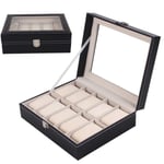 Lyxig Watch Box / Watch Box / Urbox / Urboxs för 10 klockor black