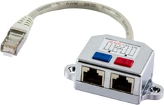 Deltaco DELTACO Y-kabel RJ45 TP, FTP (skärmad)