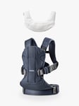 BabyBjörn Navy Blue One Air Baby Carrier 2018 and Teething Bib bundle