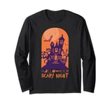 Halloween Scary Night Haunted House Spooky Vibes Long Sleeve T-Shirt