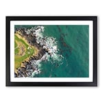 Arrowhead Point Golf Course In California Modern Art Framed Wall Art Print, Ready to Hang Picture for Living Room Bedroom Home Office Décor, Black A3 (46 x 34 cm)