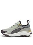 Puma Womens Running Voyage Nitro 3 Tech Trainers - Green, Green, Size 3, Women