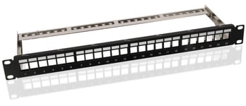 Goobay 19 tums (48,3 cm) Keystone patchpanel, tom (1 U) för 24x Keystone-moduler