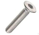 A2 Stainless Steel Socket Countersunk Screw Allen Key Bolts M6 6mm x 65mm (Pack of 10), Silver