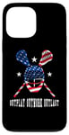 Coque pour iPhone 13 Pro Max Joueur de crosse Outplay Outlast American Lacrosse