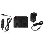 vhbw Chargeur double ordinateur de vélo/batterie compatible avec Bosch Nyon 2020, BUI275 - adaptateur pour voiture, témoin de charge, 4.2/8.4 V