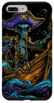 Coque pour iPhone 7 Plus/8 Plus Aventure de pirate extraterrestre, capitaine des pirates de