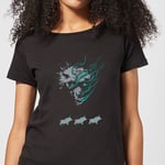 Magic The Gathering Throne of Eldraine Big Bad Wolf Women's T-Shirt - Black - S