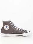 Converse Mens Hi Top Trainers - Dark Grey, Charcoal/White, Size 12, Men