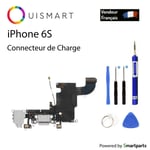 OuiSmart® Nappe jack écouteur + connecteur de charge Pour iPhone 6s Gris