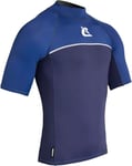 Cressi Shield Man Rash Guard Short/SL - Rashguard Homme à Manches courtes pour Sup et Sports Nautiques, Bleu/Royal Bleu, XS/1