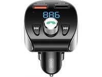 Joyroom Fm Transmitter Bluetooth 5.0 Mp3 Micro Sd Car Charger 2X Usb 18 W 3 A Quick Charge 3.0 Black (Jr-Cl02)