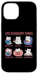 Coque pour iPhone 14 Just Bookworm Things Adorable chat pour amoureux de la lecture