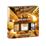 REDKEN - Coffret Cadeau Noël Grand Format - Cheveux Secs - Hydrate & Nourrit - Shampoing, Après-Shampoing & Spray Multi-Bénéfices One United - All Soft