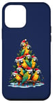 Coque pour iPhone 12 mini Parrot Christmas Tree Funny Polly Holiday