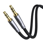 Câble Audio Jack 3.5 Mm Mâle Mâle Hifi Stéréo Nylon Tressé Câble Auxiliaire Voiture Compatible Avec Autoradio Casque Haut-Parleur Tv Iphone Ipad Ipod Pc Mp4 Mp3 (1M)[YIN140584]