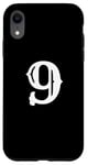 iPhone XR Number 9 in white large bold American west style font Case