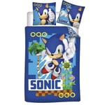 The Hedgehog Sonic mikrokuitu pussilakana sänky 90cm