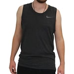 Nike M NK BRT Tank HPR Dry Débardeur Homme, Black Heather/(MTLC Hematite), FR : M (Taille Fabricant : M)