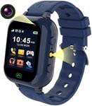 Montre Connectée Enfant Avec Carte Sim,Montre Téléphone Enfant Avec Appel Sos Sms 25 Jeux Message Appareil Photo Musique Alarme Podomètre Calculatrice Lampe,Montre Cadeau Parfait Pour Garçons(Q513)