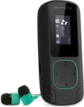 Mp3 Clip Bluetooth (Lecteur Mp3 Avec Écran, Bluetooth, 8 Go, Clip De Fixation, Radio Fm Et Lecteur De Cartes Microsd) - Vert Mint