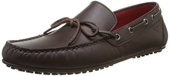 Hackett London Moccasins Bow Leather - Mocassin pour homme, marron, 45