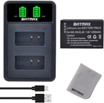 Batmax EN-EL20 Batterie et Chargeur avec USB Port pour Nikon EN-EL20,Nikon EN-EL20a, Nikon Coolpix P1000, Nikon 1 J1,Nikon 1 J1/1 J2/1 J3/1 S1/1 V3, Cam?ras Blackmagic Pocket Cinema