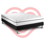 Vitalit - Ensemble matelas sommier vital spa 140 x 190 cm - Couleur: Noir