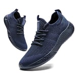 Basket Jogging Sneakers Hommes Chaussure de Course Trainer Tennis Sport Homme Gym Fitness Ourdoor Running Bleu 40