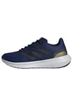 adidas Femme Runfalcon 3.0 Shoes Chaussures de Course, Noyau Bleu foncé, Noir, doré, métallisé, 37 1/3 EU