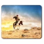 Computer Mouse Mat - Kazakh Golden Eagle Hunter Man Office Gift #13264