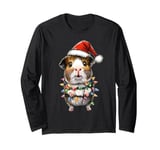 Cute Guinea Pig Christmas Hat Xmas Long Sleeve T-Shirt