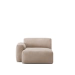 NO GA - Brick Left Chaise Lounge - Shadow Beige 11 - NO GA Studio - Beige - Alas/Metalli/Puu/Tekstiili materiaali