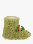 totes Kids' 3D Dinosaur Boot Style Slippers, Green