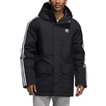 Adidas Men Fur Parka Padde Sport Jacket - Black, Medium