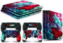 Autocollant Vinal Pour Console Ps4 Pro Color Explosion + 2 Skins Pour Manette