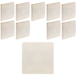 Diwone - Lot de 10 plaques cache boîtes 75x 75 vis + griffes Blanc
