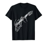 White Guitar Electric Bass Player Cool Design for Musicians T-Shirt