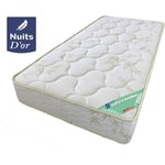 Nuits D'or - Matelas 160x200 Tissu avec Maxi Naturel Mousse hr 35 Kg/m3 Hauteur 21 Cm - Trés Ferme + Oreiller à Mémoire de Forme valeur 89 û 160 200