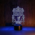 3D LED Nattlampa Liverpool Fotbollsklubb Barnrumslampa Animelampa