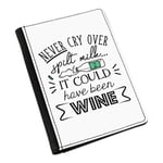 Never Cry Over Spilt Milk It Could Have Been Wine Passport Holder Cover Case