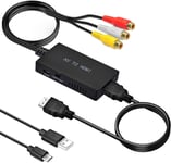 Adaptateur Rca Vers Hdmi 1080P Av Vers Hdmi - Adaptateur Rca Vers Hdmi Avec Câble Hdmi Pour Ps2/Ps3/Xbox/Snes/N64/Stb/Vhs/Vcr - Dvd - Prend En Charge Pal/Ntsc